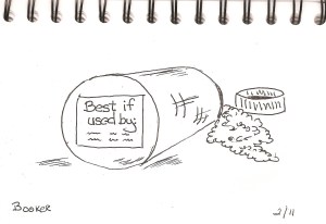 Best If Used By label on bottle