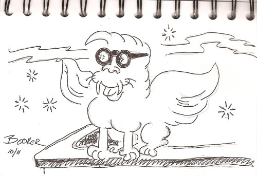 Gargoyle with his PPE gargles