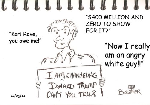 Cartoon of Angry White Guy
