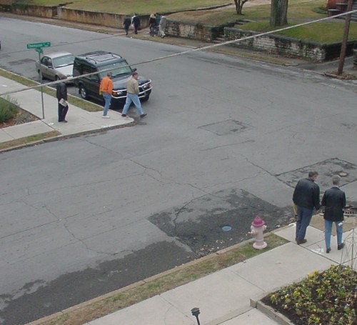 And why did the writer cross the road?