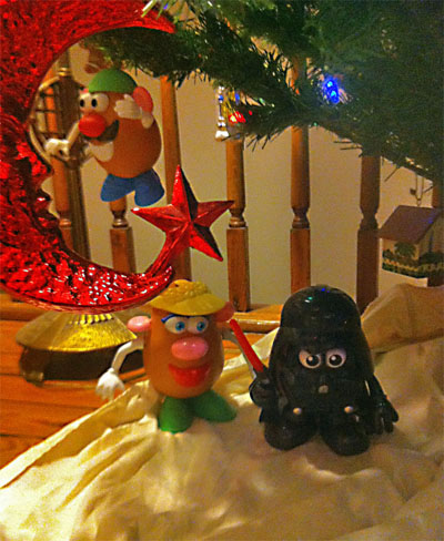 Even Darth Tater is not immune to the "Christmas Eve Force."