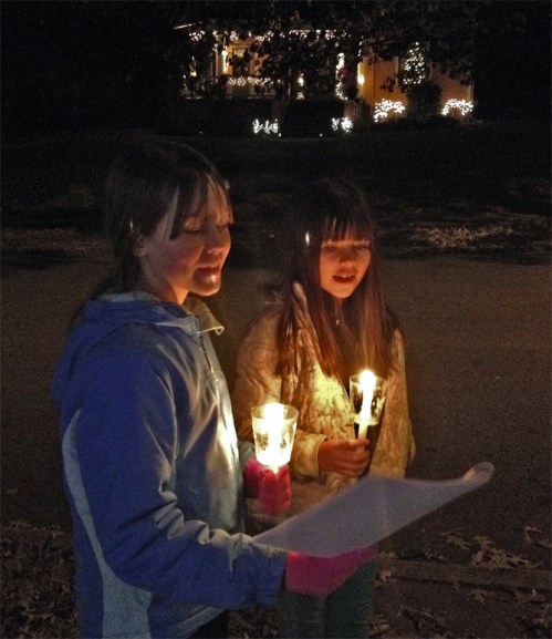 Young carolers in Old North Knoxville. The start of a new tradition.