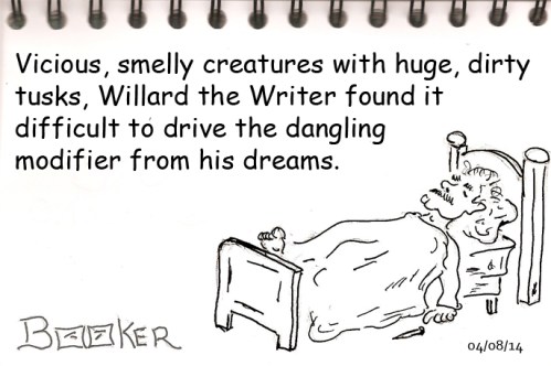 Dangling toes may or may not have anything to do with dangling modifiers.