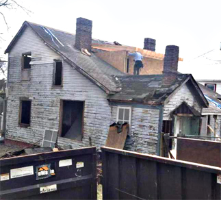 Anderson house at beginning.