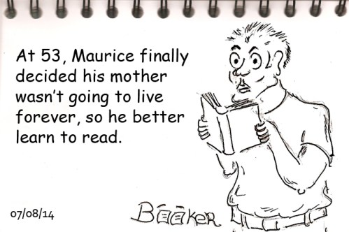 Maurice struggled to get a grip on his reading.