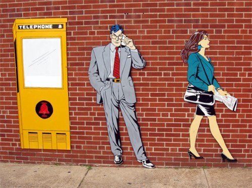 Ah, for those halcyon days when reporters wore ties, women walked at least six inches above the sidewalk, and phone booths, were, well, phone booths and you might never know...