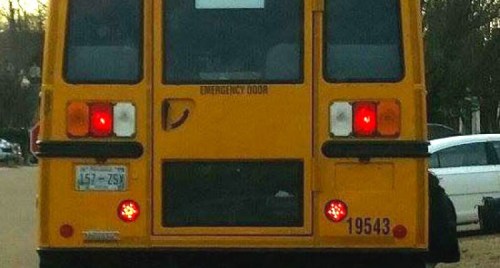 (Screen capture) The bus and lights in question.