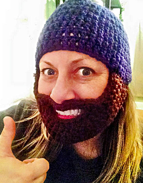The knitted beard.