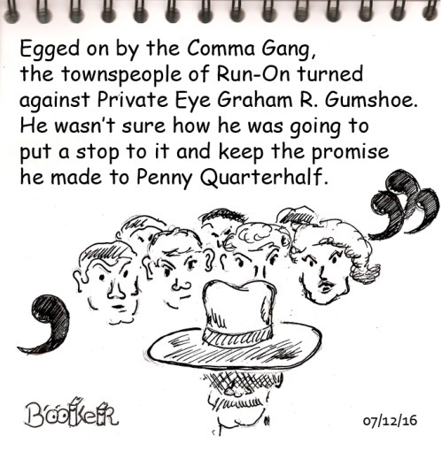 Nobody had thrown any eggs yet, but Gumshoe was certain that was about happen. Was this what it had come to: runny eggs and run on sentences?