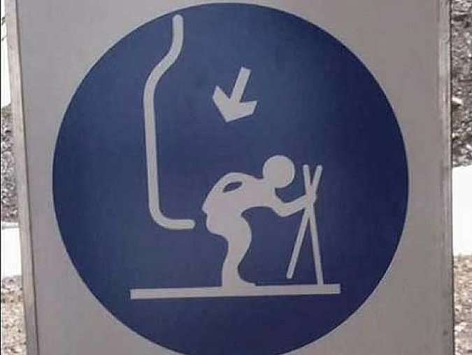 ski sign