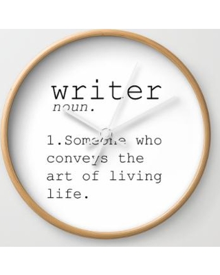 Clock with word Writer in it